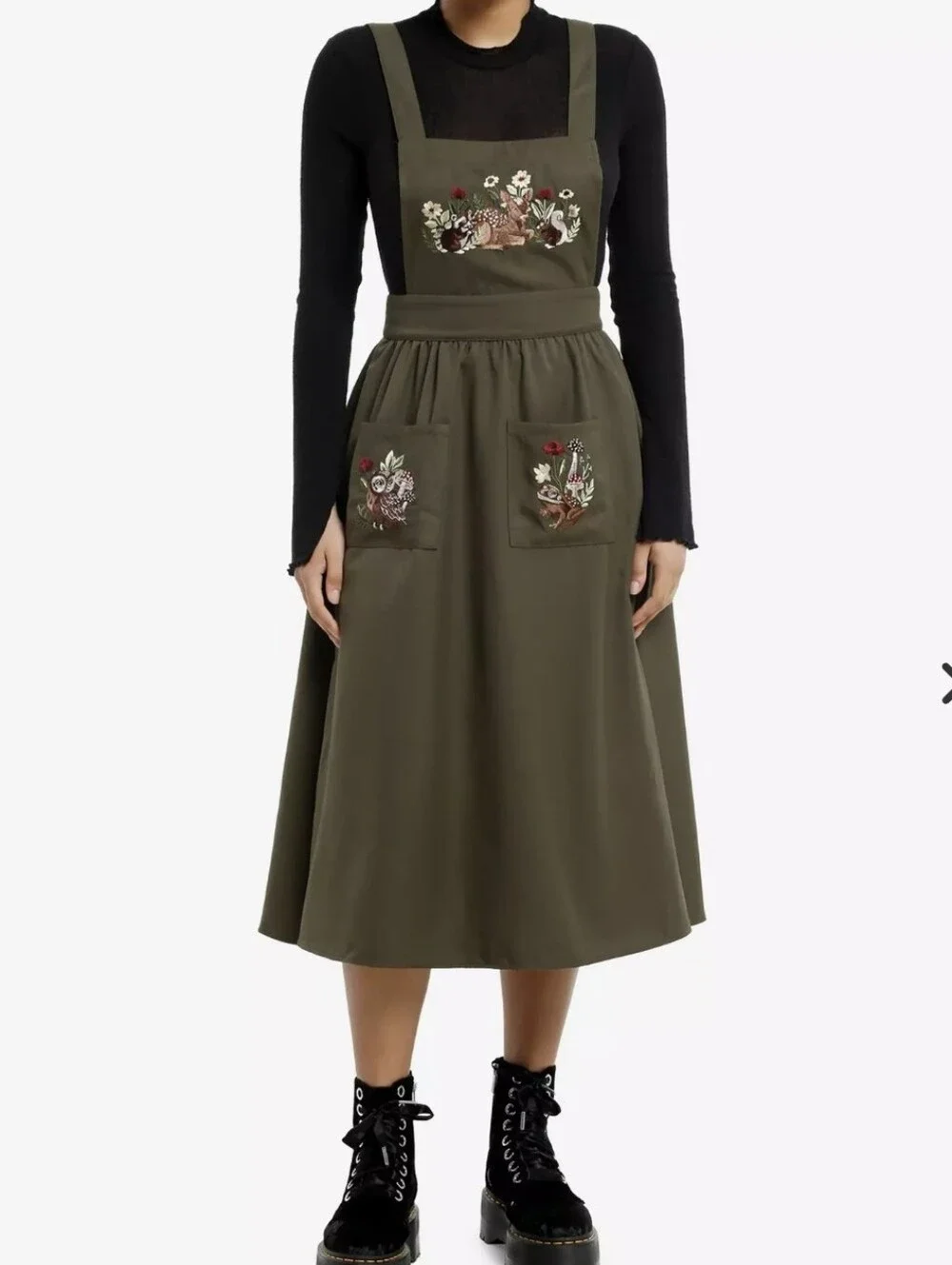 Hot Topic Thorn & Fable Woodland Embroidered Midaxi Skirtall - Size XL (Jr.) / M